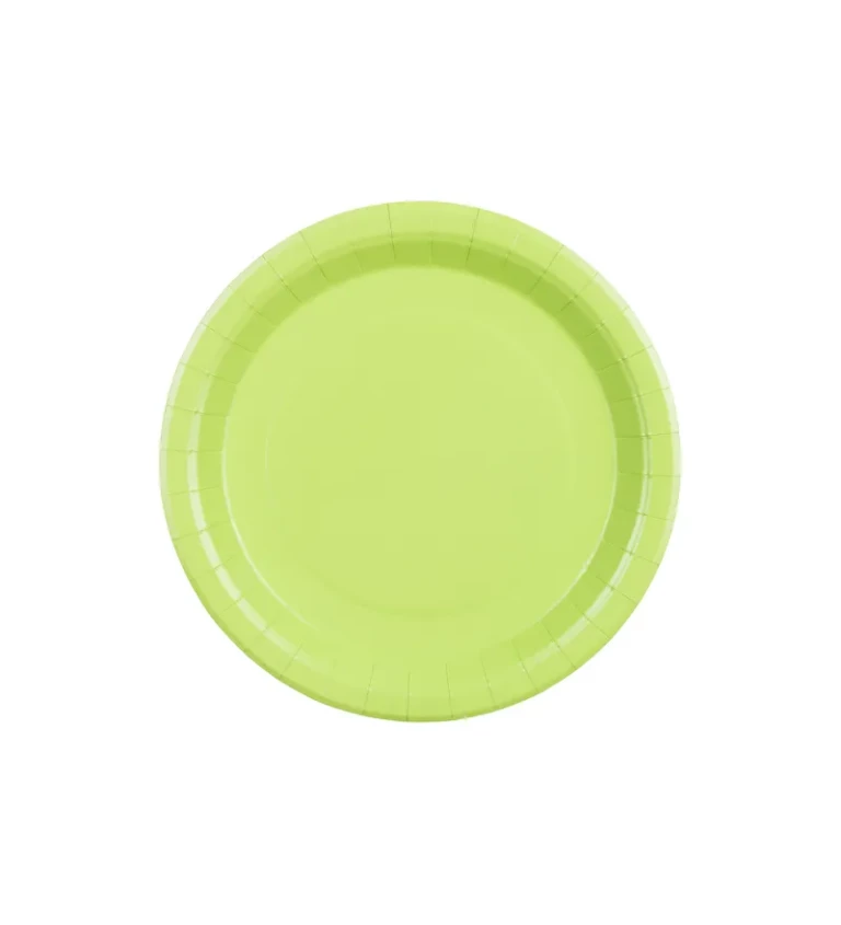 Světle zelené párty talířky