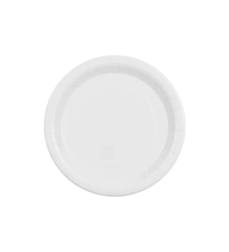 Bílé párty talířky