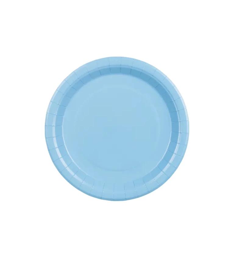 Světle modré párty talířky
