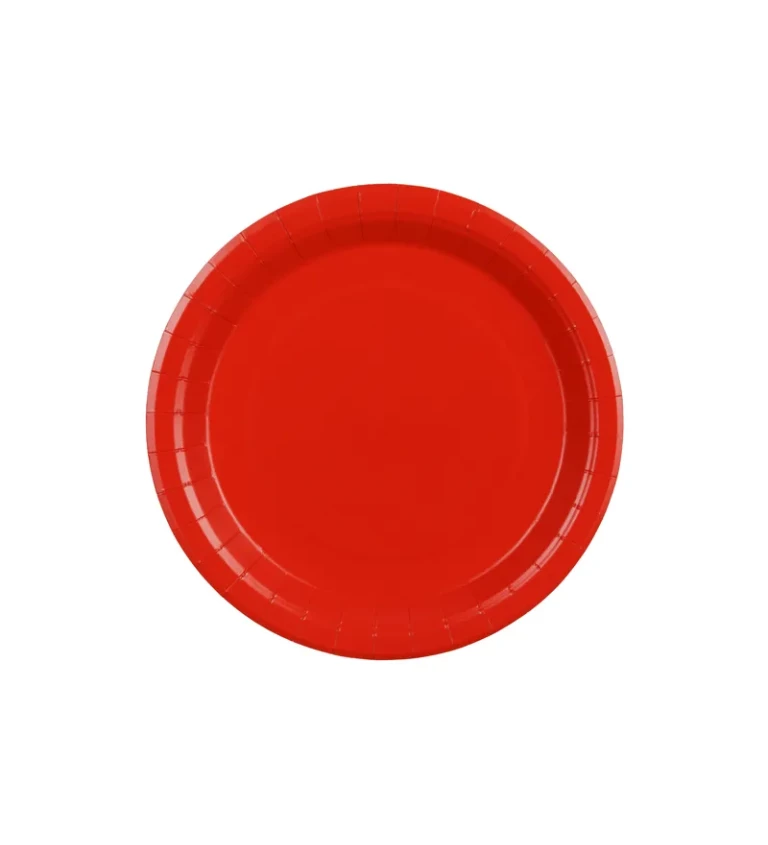 Červené párty talířky