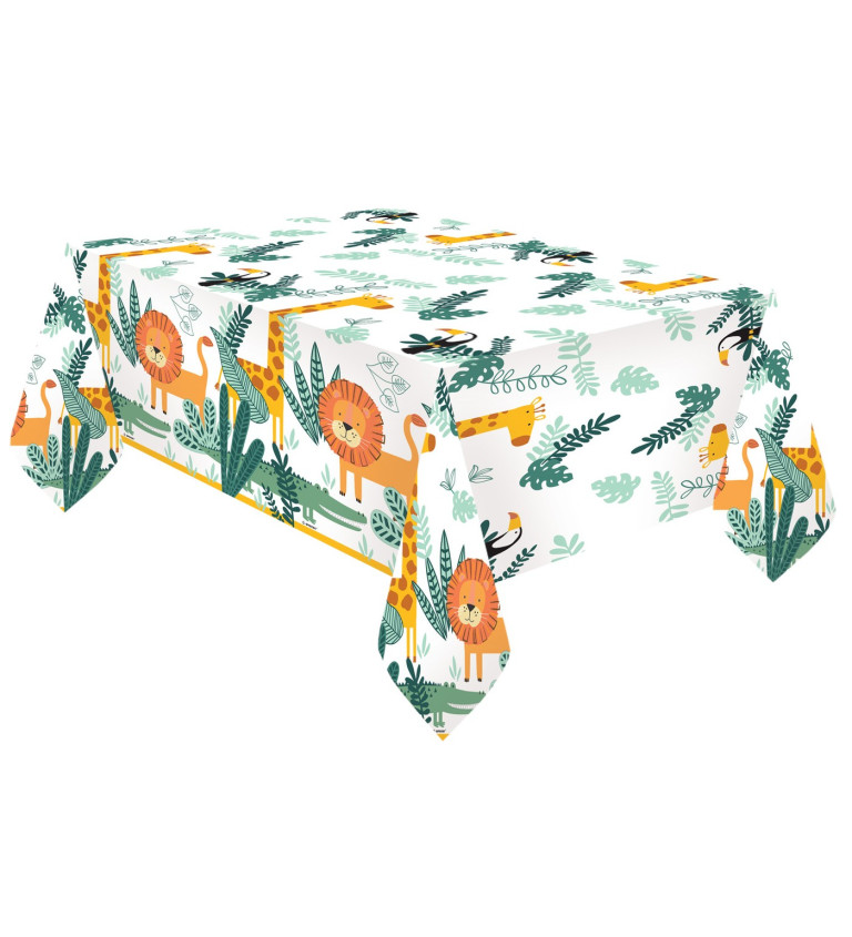 Papírový ubrus Get wild s motivem safari zvířátek