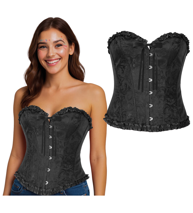 Korzet – černý s krajkou