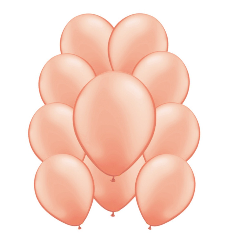 Metalické latexové balónky – rosegold