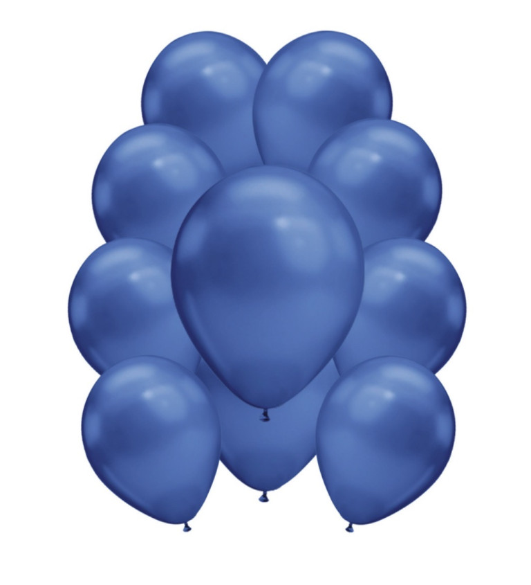 Chromové latexové balónky – modré
