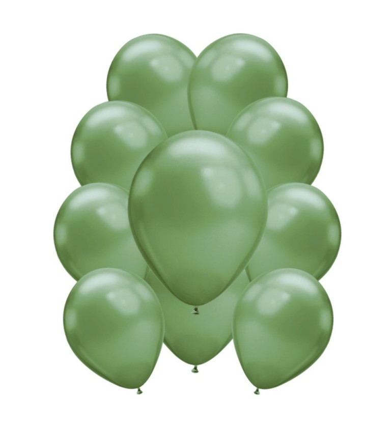 Chromové latexové balónky – zelené