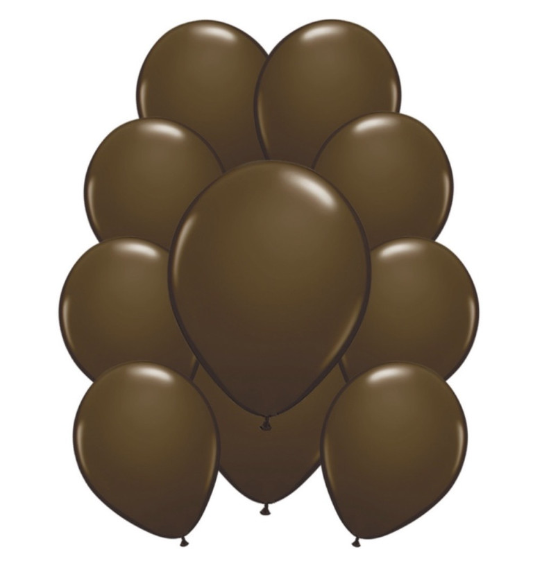 Pastelové latexové balónky – tmavě hnědé