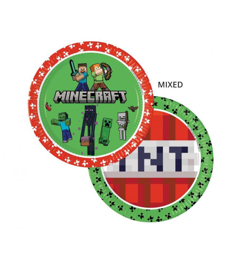 Papírové talíře - Minecraft