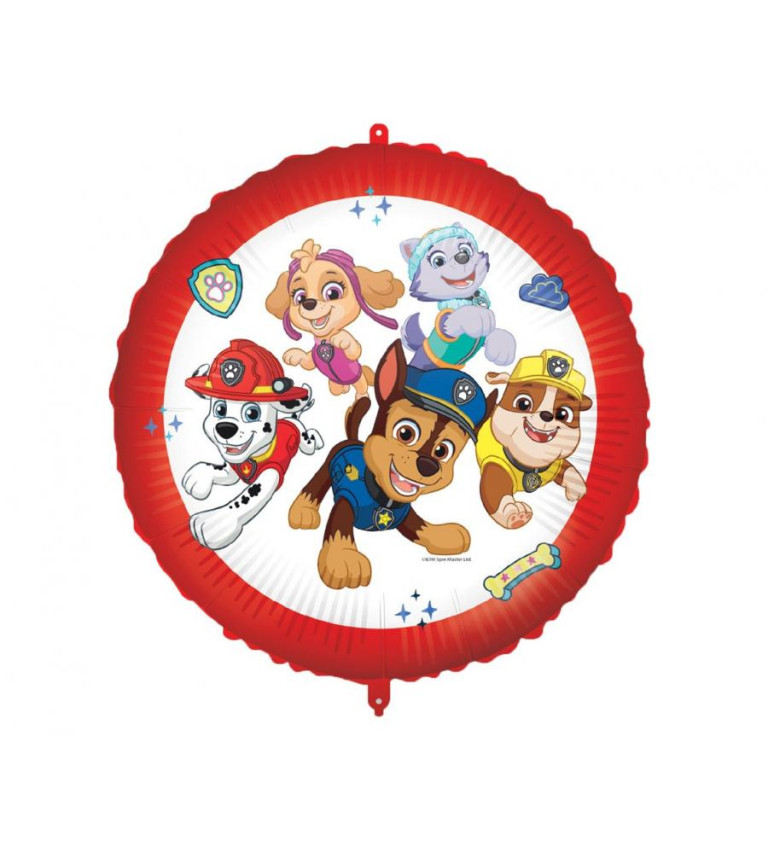 Fóliový balónek Paw Patrol kulatý