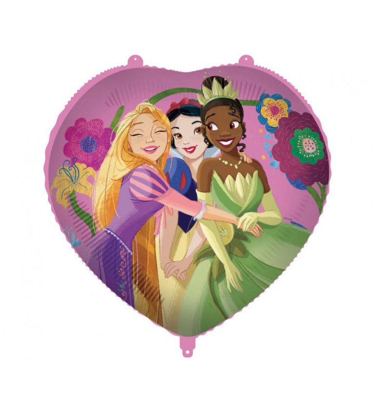 Fóliový balónek srdce Disney Princess