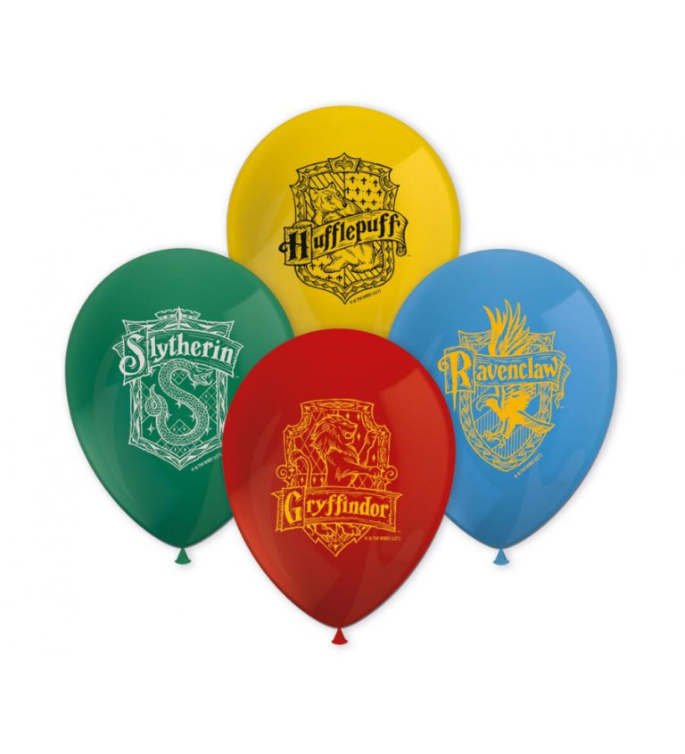 Sada latexových balónků Harry Potter Hogwarts Houses