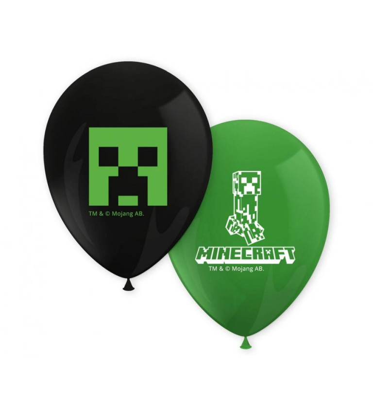 Sada latexových balónků Minecraft Creeper