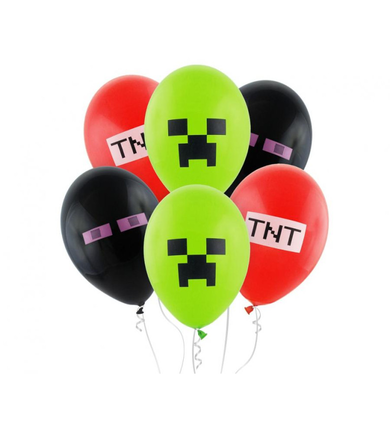 Sada latexových balónků TNT Minecraft