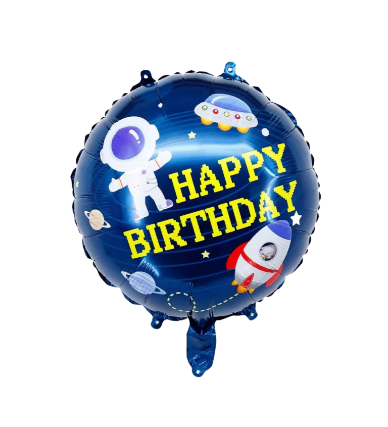 Fóliový balónek Happy Birthday vesmír